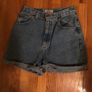 High waisted vintage denim shorts